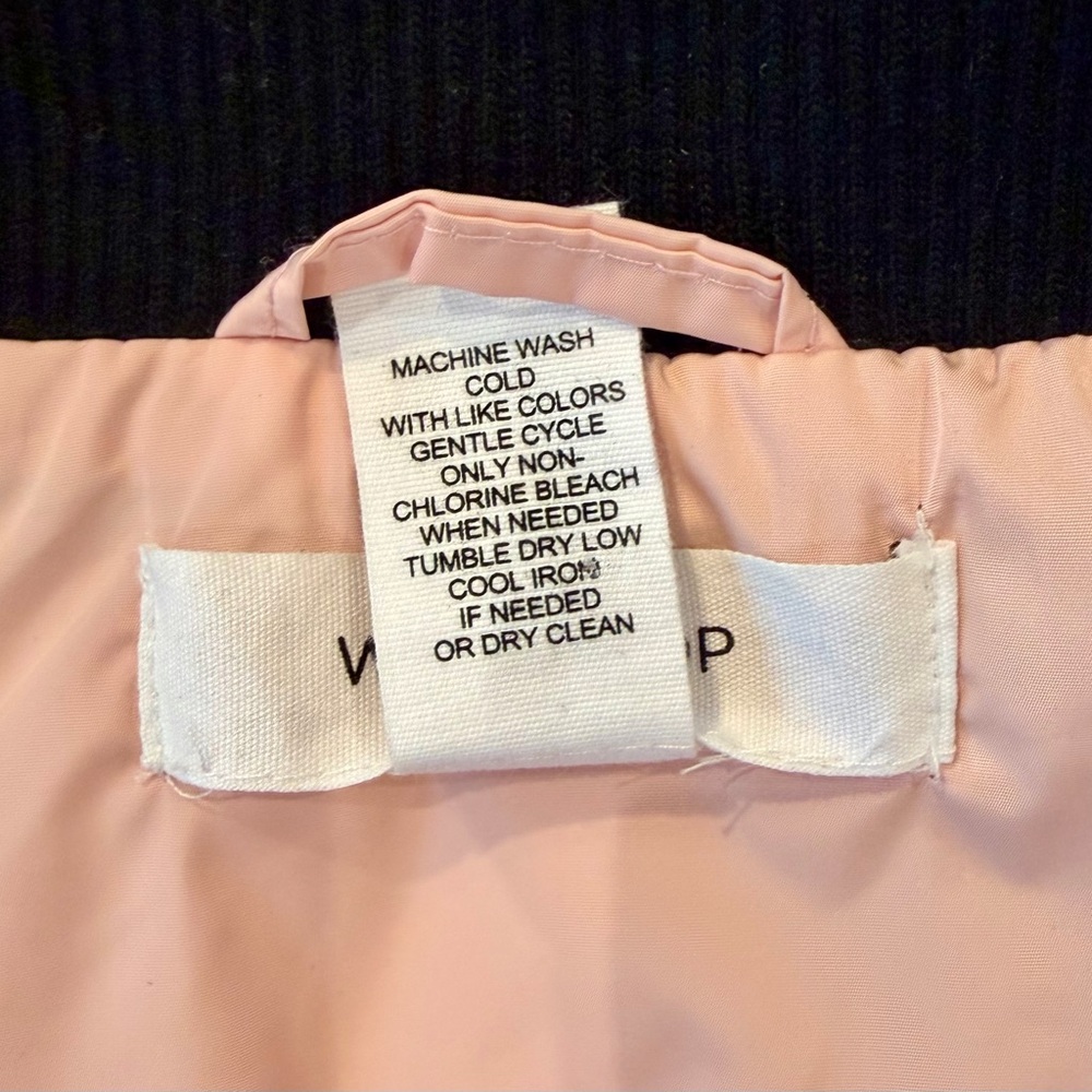 Workshop Republic Clothing Diamond Quilted Light Pink and Black Quilted Vest - Picture 11 of 12